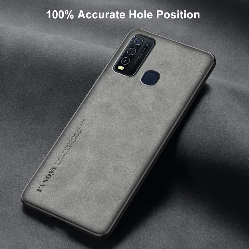 Luxury Matte PU Leather Shockproof Phone Case - Full Protection Silicone Back Cover