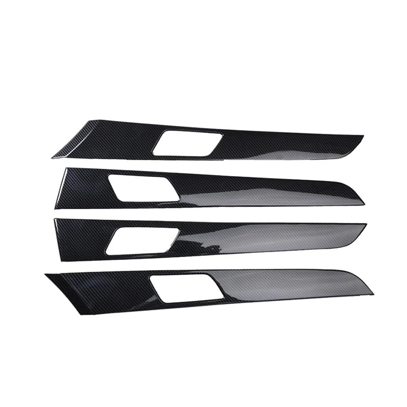 

4 шт. для Hyundai Sonata 2015-2019 углеродное волокно внутренняя Автомобильная Дверная панель полоса крышка рамка отделка