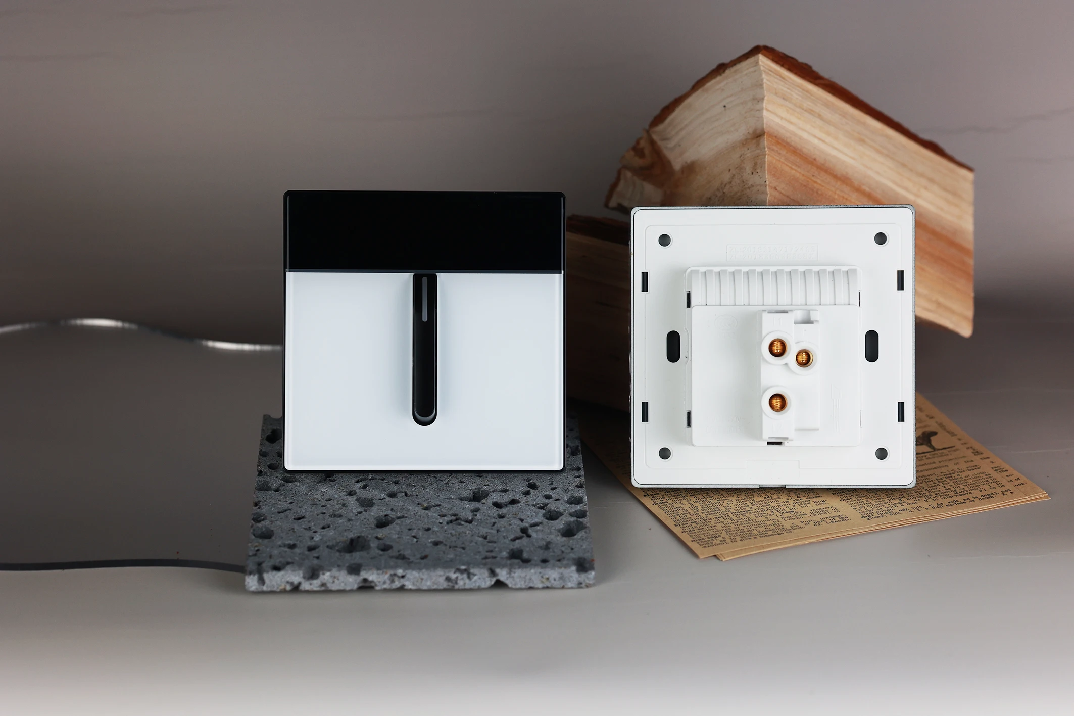 LED indicator wall light switch detail