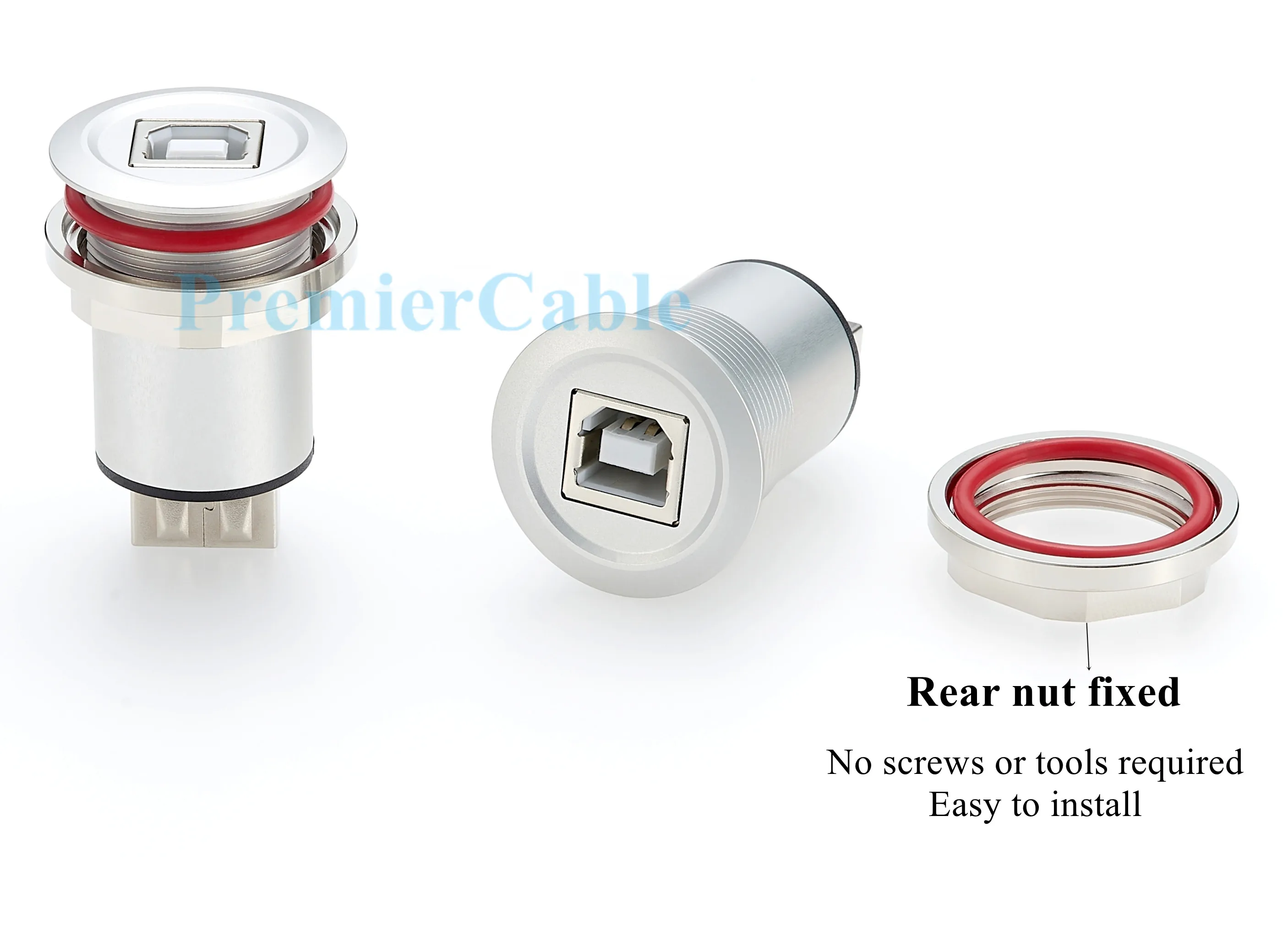 USB B zu A Einbauadapter USB 2.0 A Buchse auf Typ B Buchse Durchgangs-Druckeranschluss für Scanner – Detail 7