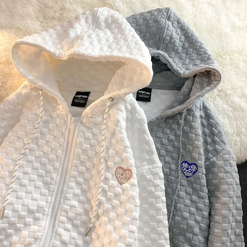 Women Loose Velveteen Lined Sweatshirt Fashion Jackets Streetwear Hooded Coats Oversize Basic Hoodies Zip Up Y2K Tops