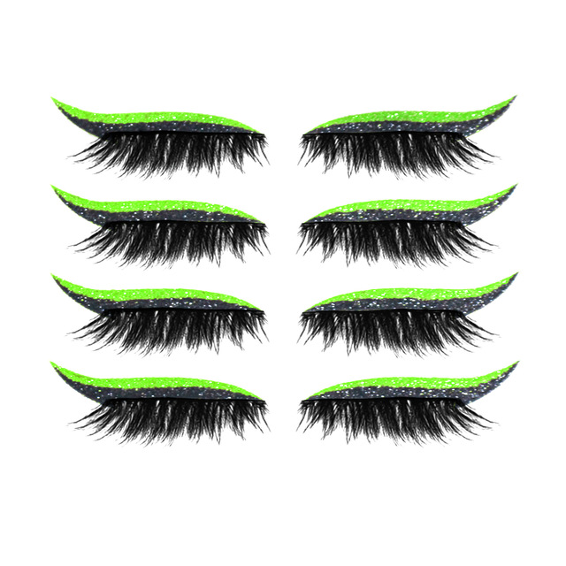 Pairs False Eyelashes Eyeliner Sticker Self-Adhesive Cat Eyes Strips Reusable Waterproof Shiny Eyeliner Stickers Makeup Tools