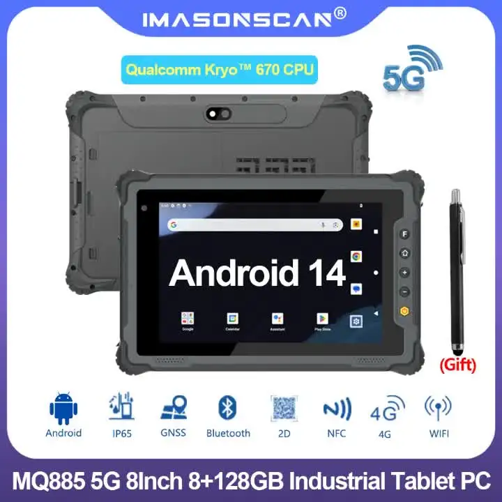MSENCH MQ885 8-дюймовый прочный планшет Android 14 с 2D сканером