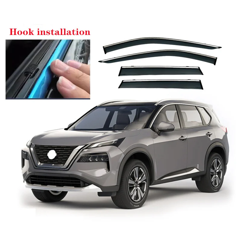 

Car Side Windows Visors Windshield Deflectors Guards Cover Accessorie For Nissan X-Trail X Trail XTrail Rogue T33 2022 2023 2024