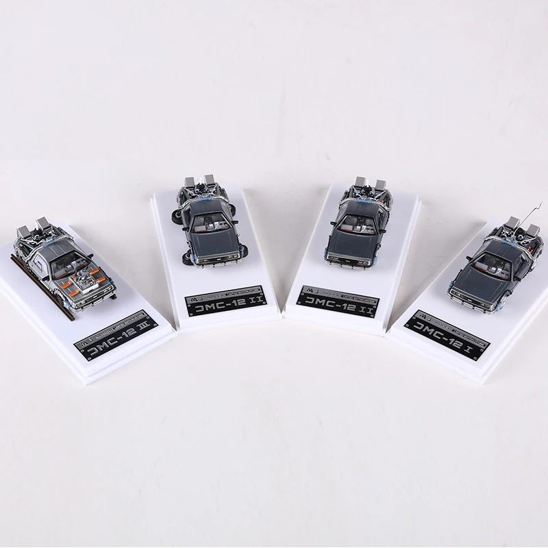 MJ 1:64 DeLorean DMC I II III  Back To The Future Time Machine Mr.Fusion Diecast Toy Vehicle Car Model 5