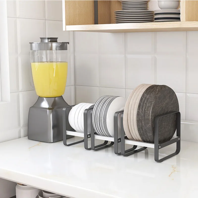 Leeseph Kitchen Plate Holder Storage Shelves, Multi-function Cabinet Dish Chopping Board Bowl Cup Closet Storage Rack Holder