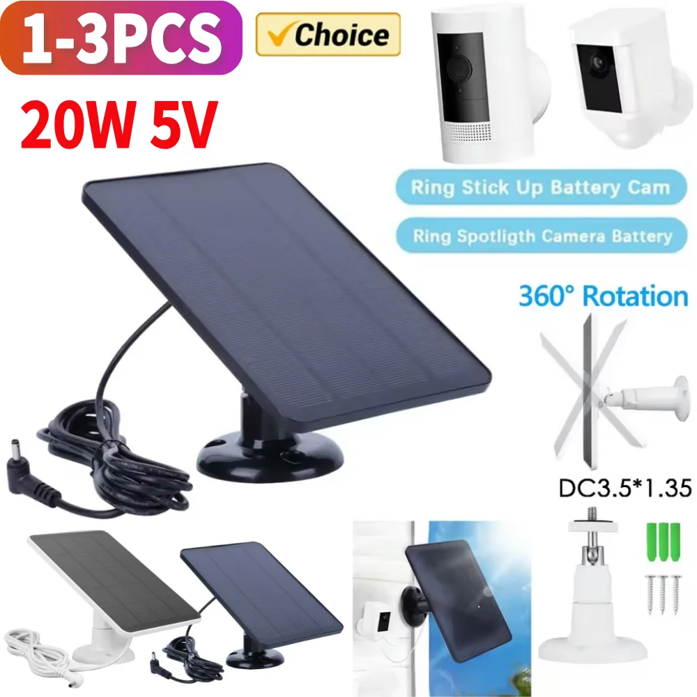 แผงโซลาร์เซลล์ 20W ชาร์จกล้องได้ทุกที่