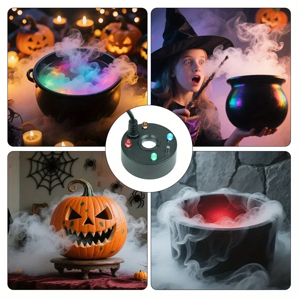 Machine à Brouillard 12 LED - Brumisateur Pour Fontaine, Aquarium, Décoration Halloween Et Noël - 9
