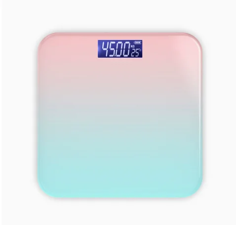 Gradient Color LCD Digital Display Glass Body Weight Scale