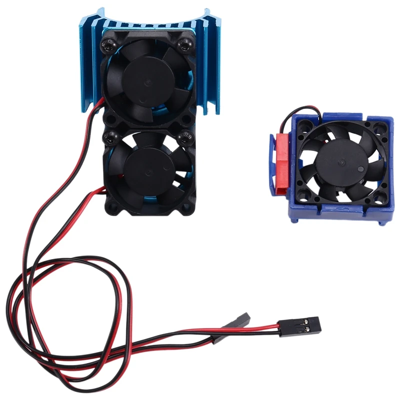 VXL-3S ESC Cooling Fan And Motor Dual Fan Set Compatible With For Traxxas Slash 4X4 Stampede 4X4 Rustler