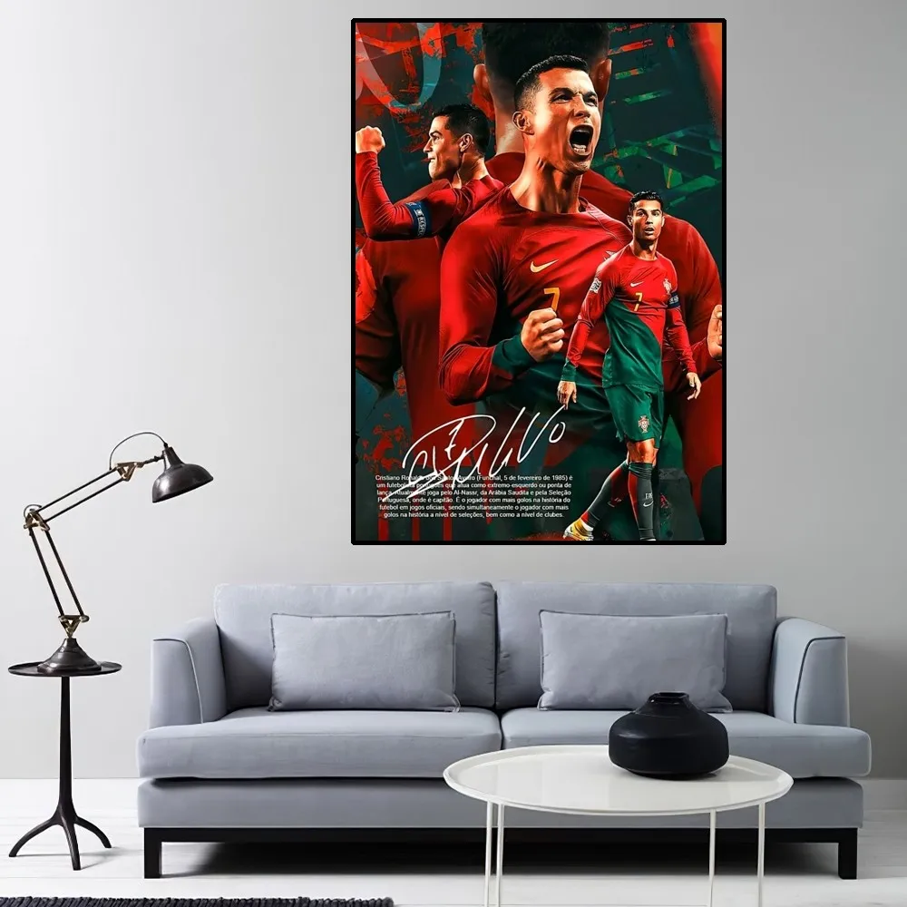 C-Cristiano R-Ronaldo CR7 Poster Home Room Decor Livingroom Bedroom Aesthetic Art Wall Painting Stickers poster prints diy poster sticker