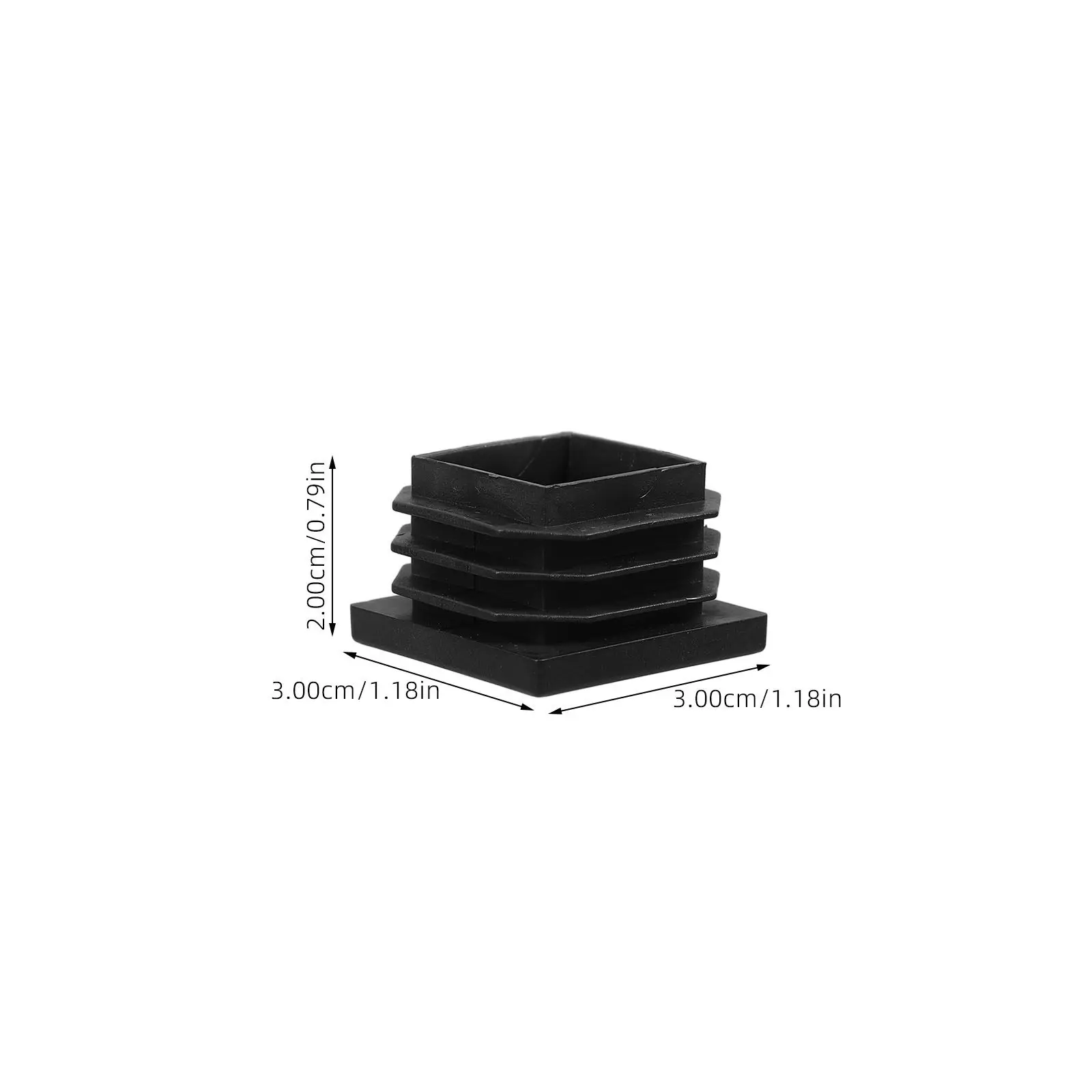 10Pcs 플라스틱 홀 플러그 금속 튜브 가구 바닥 보호대 용 블랙 엔드 캡 의자 다리 레벨러 테이블 다리 커버
