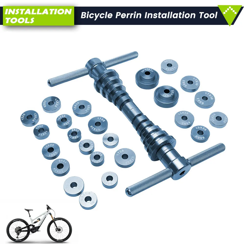 Podofo Fahrradlager-Montagewerkzeug 25-teiliges Lager-Installations- und Auspresswerkzeug-Set für Softtail-Rahmenlager – Detail 7