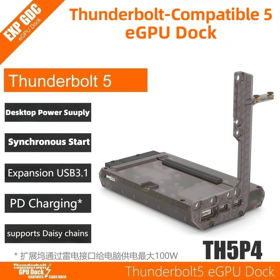 New TH5P4 Thunderbolt-Compatible 5/4/3 eGPU Dock Expansion USB3.1