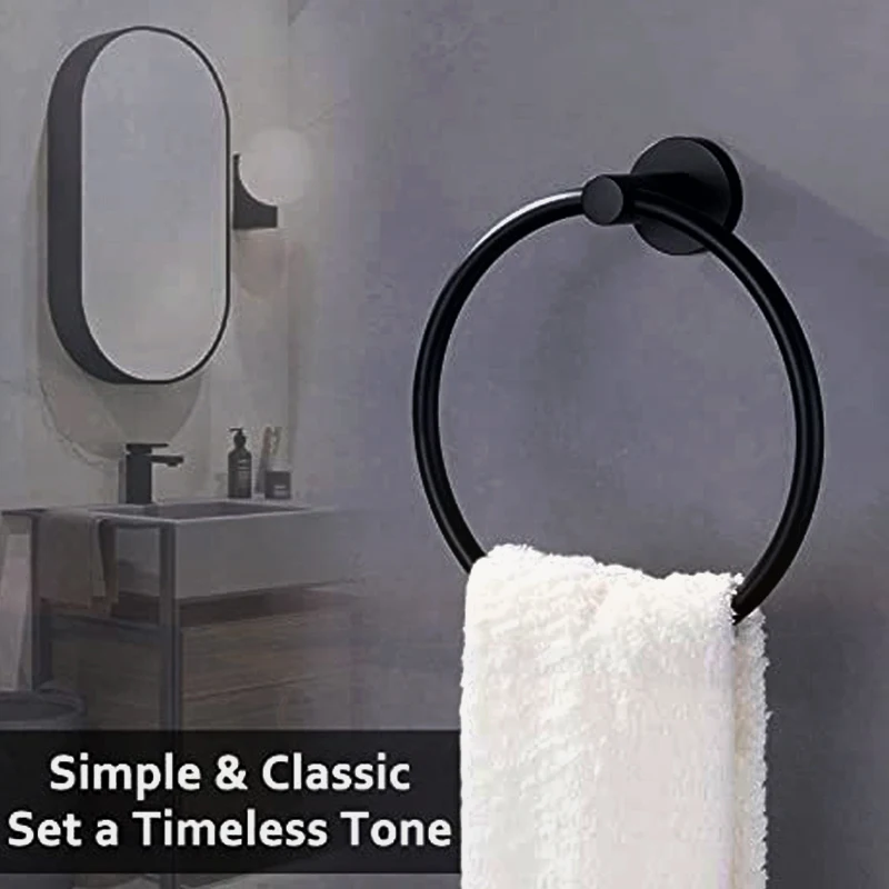 Stainless Steel Self Adhesive Towels Holder Bathroom Towel Ring Wall Mounted Hand Towel Rails bathroom towel ring,bathroom towel holder