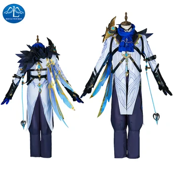 Genshin Impact Doctor Cosplay Custome Full set Uniform Men's Dottore Role Play Battle Suit Top With Pant For Men