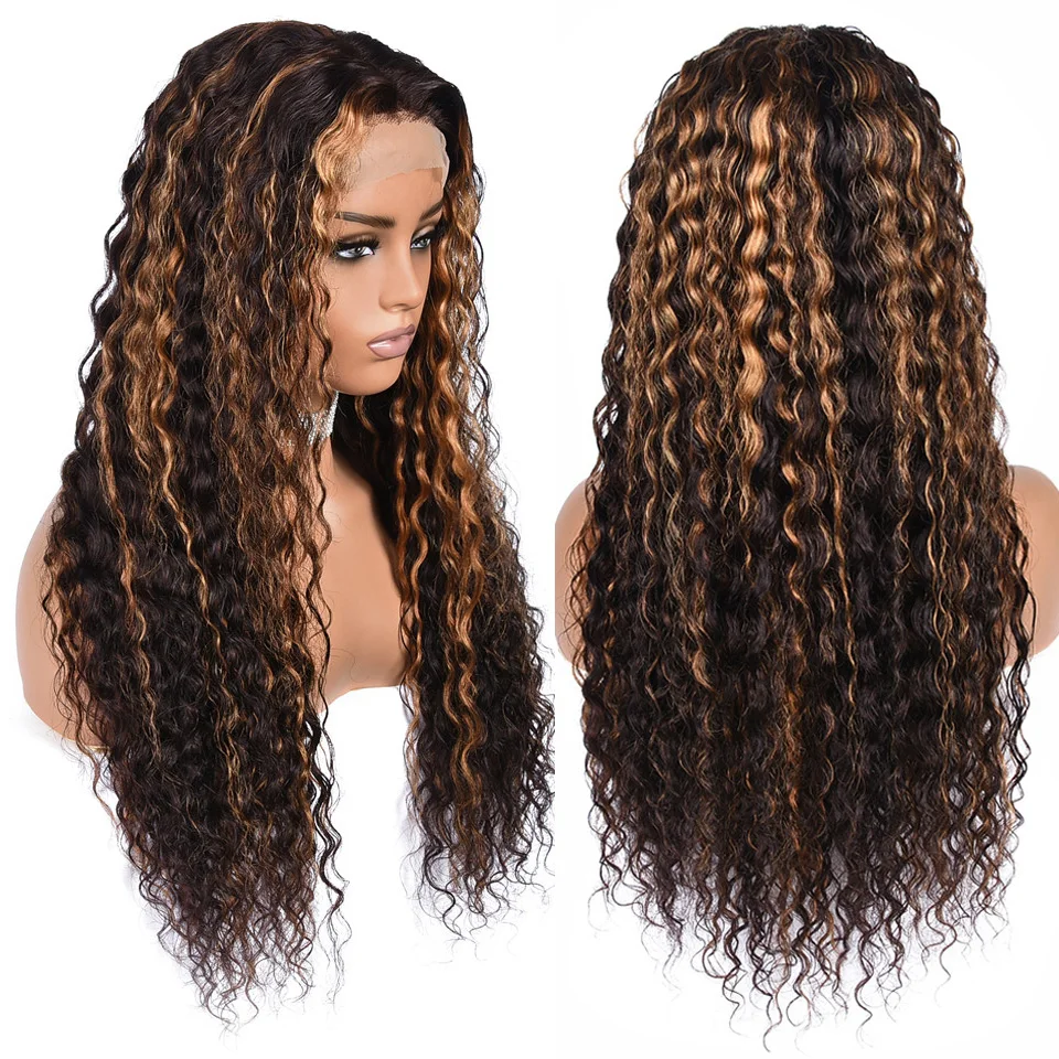 

Remy хайлайтер 13x 4 кружевные передние парики P4/27 водная волна 13x 4 кружевные передние человеческие волосы парики предварительно выщипанные цветные парики прозрачные HairUGo