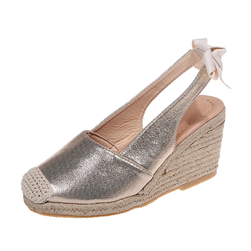 Women Bow Sandals Summer Korean Style Handmade Plus Size Snake Print Slippers