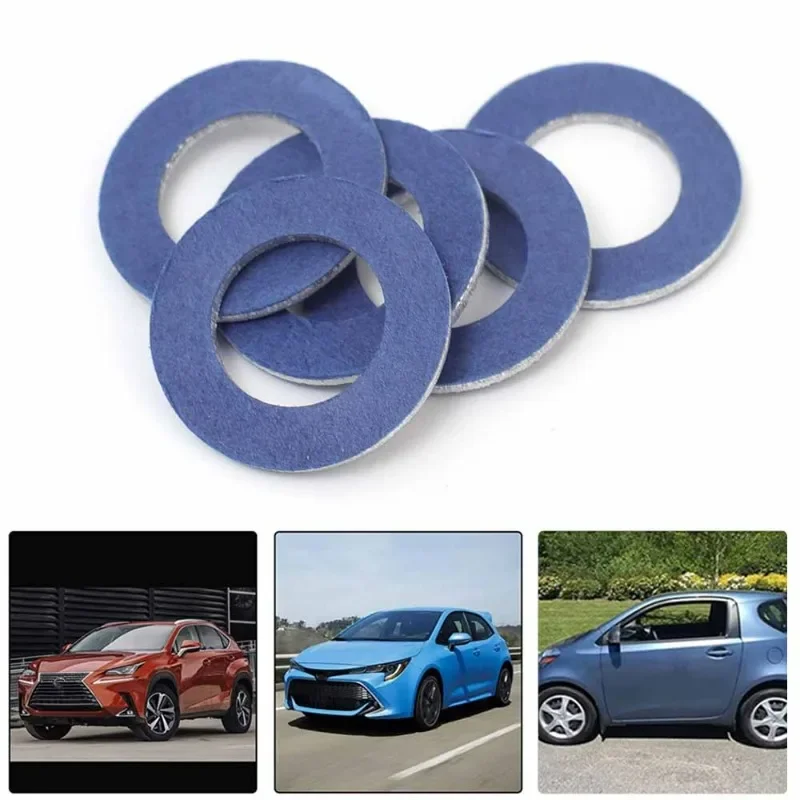 Car Oil Pan Drain Screw Gasket Engine Sump Oil Drain Bolt Seal Gasket 12mm Hole Nut Seal Ring For Toyota Lexus OE# 90430-12031