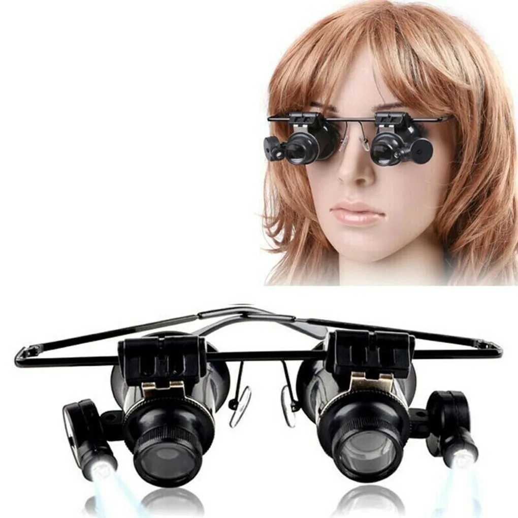 

Head-mount Magnifier Glasses Jewelry Watch Repair Magnifying Glass 20x Zoom Observation Loupe