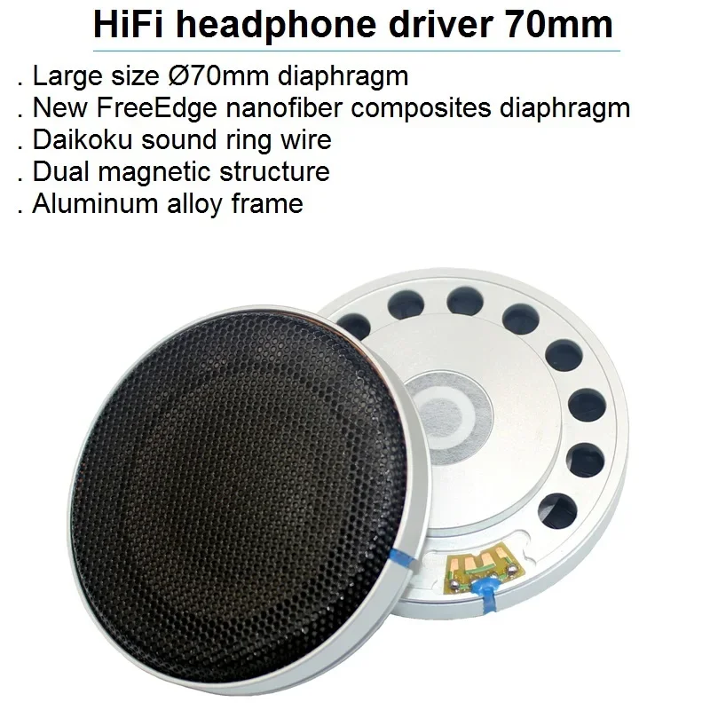 high fidelity headset 32ohm hifi headphone 70mm driver with dual magnet compliance bio technology diaphragm open type shell