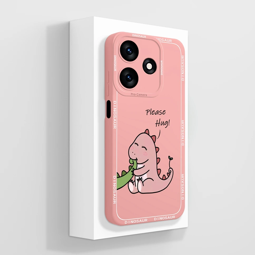 Cute Flower Smooth Liquid Back Phone Case - Stylish Protective Cover