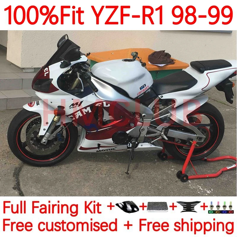 OEM Корпус для YAMAHA YZF1000 YZF R1 R 1 1000 YZF-R1 верблюжий красный YZFR1 1998 1999 1000CC 98 99 Инжекционный