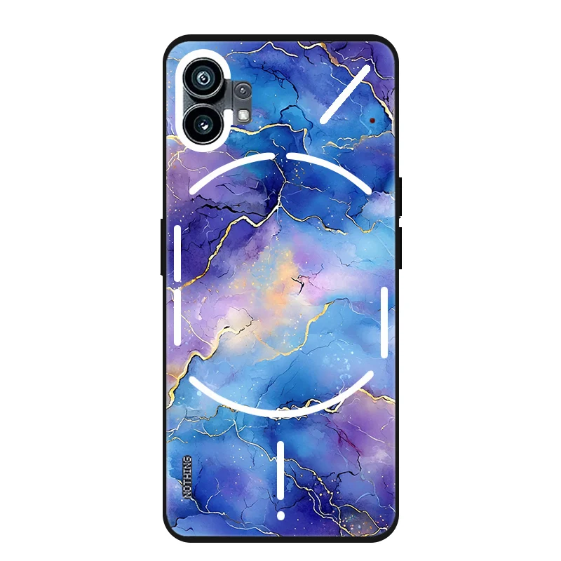 Marble Painted Soft Matte Silicone Back Cover - Elegant Full Phone Shell