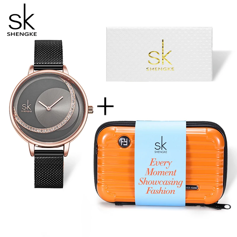 

Shengke Ladies Watches gifts Set Top Fashion Design Women's Quartz Wristwatches Original Design Woman Hot Sales Gifts Clock