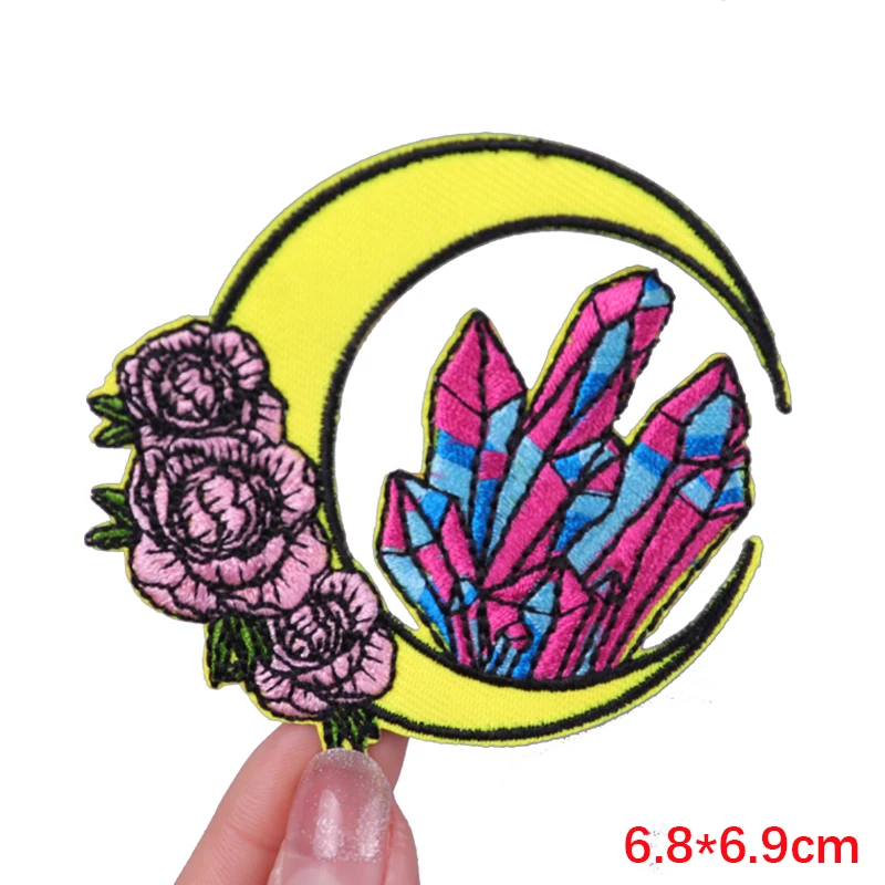 Sun Moon Applique Embroidered Patches For Clothing Sticker - Temu