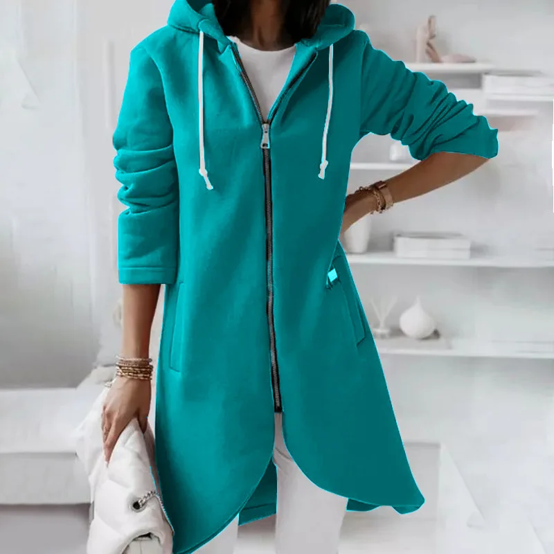 Oversized Zip-Up Streetwear Hoodie Women