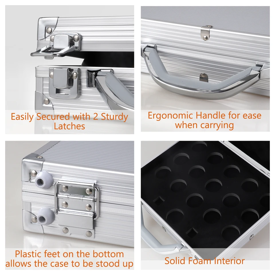 Drfeify Billardkugelbox - Leichte Tragetasche Für 22 Kugeln Mit Edelstahlverschlüssen