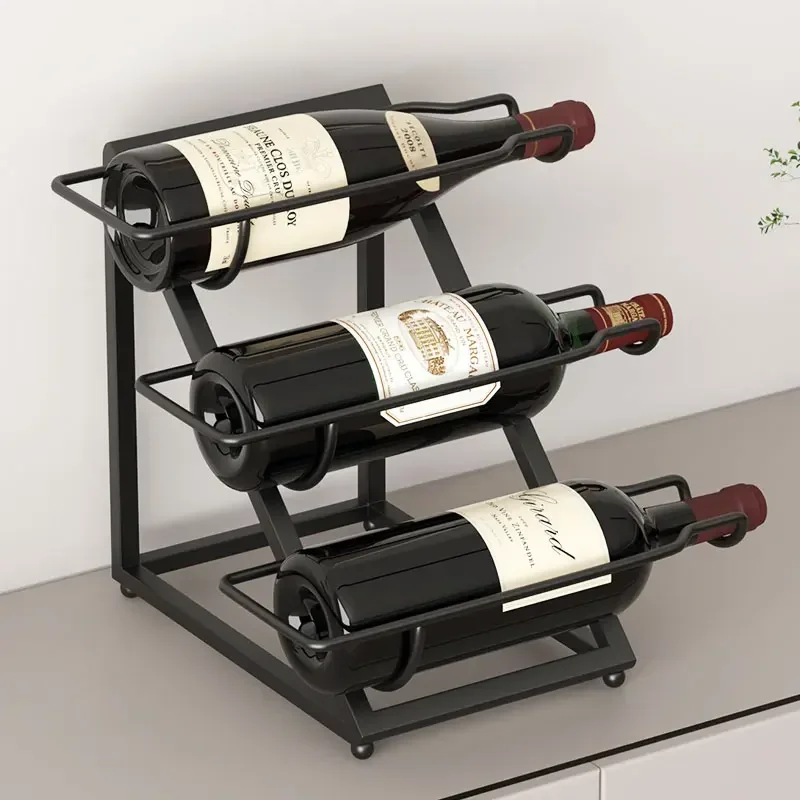 High-end Red Wine Rack, Horizontal Wine Bottle, Living Room Cabinet , Iron Display Rack, Home Cabinet Ornaments