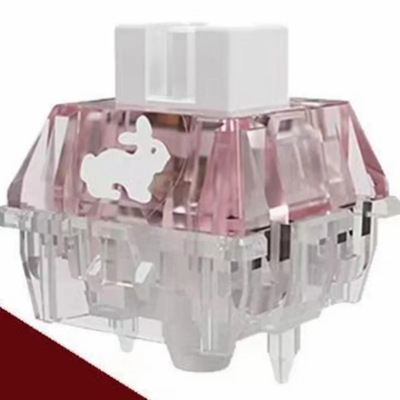 TTC Rabbit Silent Switch RGB Version Transparent Pink 5 Pins 42g Custom Mechanical Keyboard Switches Fast Speed Fine lubrication 12 S726846bffacc41c587a2a01e7150696dp