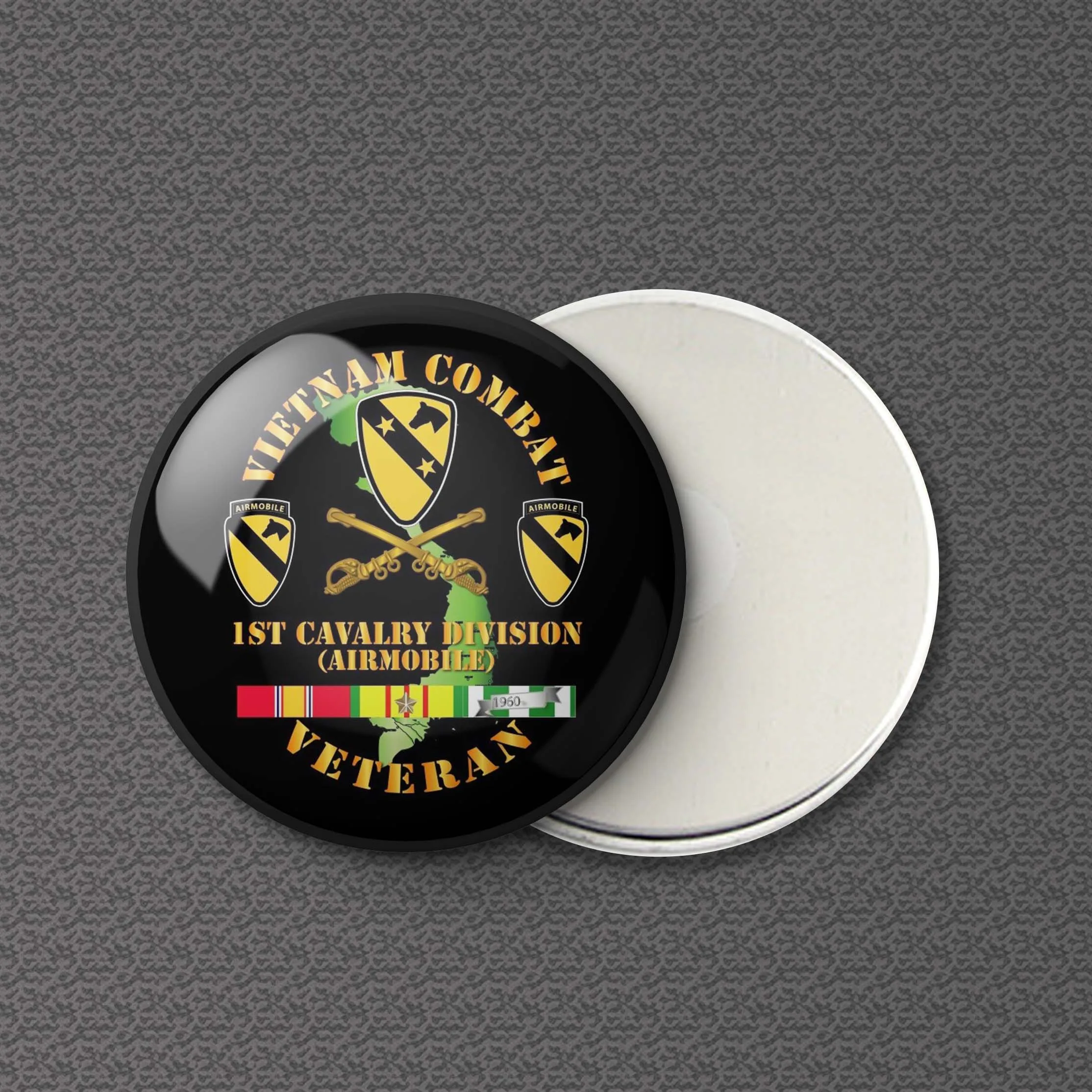 

Армия ВЬЕТНАМ БОЕВОЙ Ветеран W 1-й Cav Dui холодильник магнитные ювелирные изделия холодильник Модный милый Декор подарок одежда домашний любимый