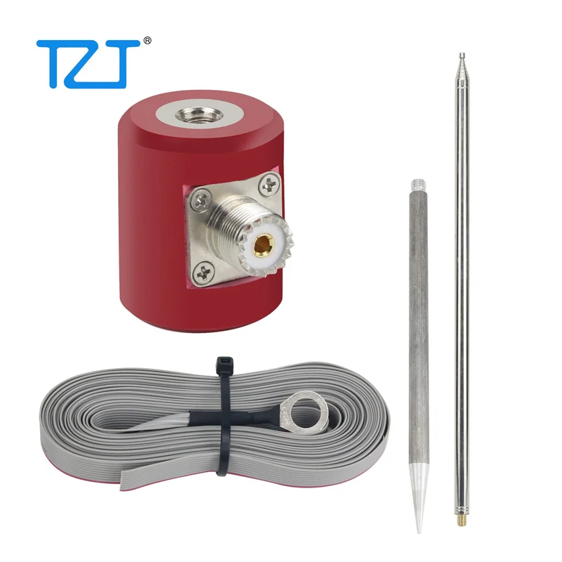 TZT 5M/16.4FT QRP Antenna 14M 30MHz 300W HF Antenna Stainless Steel 1/4