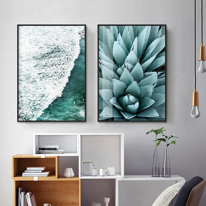 

Декоративная картина «зеленое море» в стиле TIFIins, в нордическом современном минималистском стиле для гостиной, висячая живопись для отеля, ландшафта, спальни