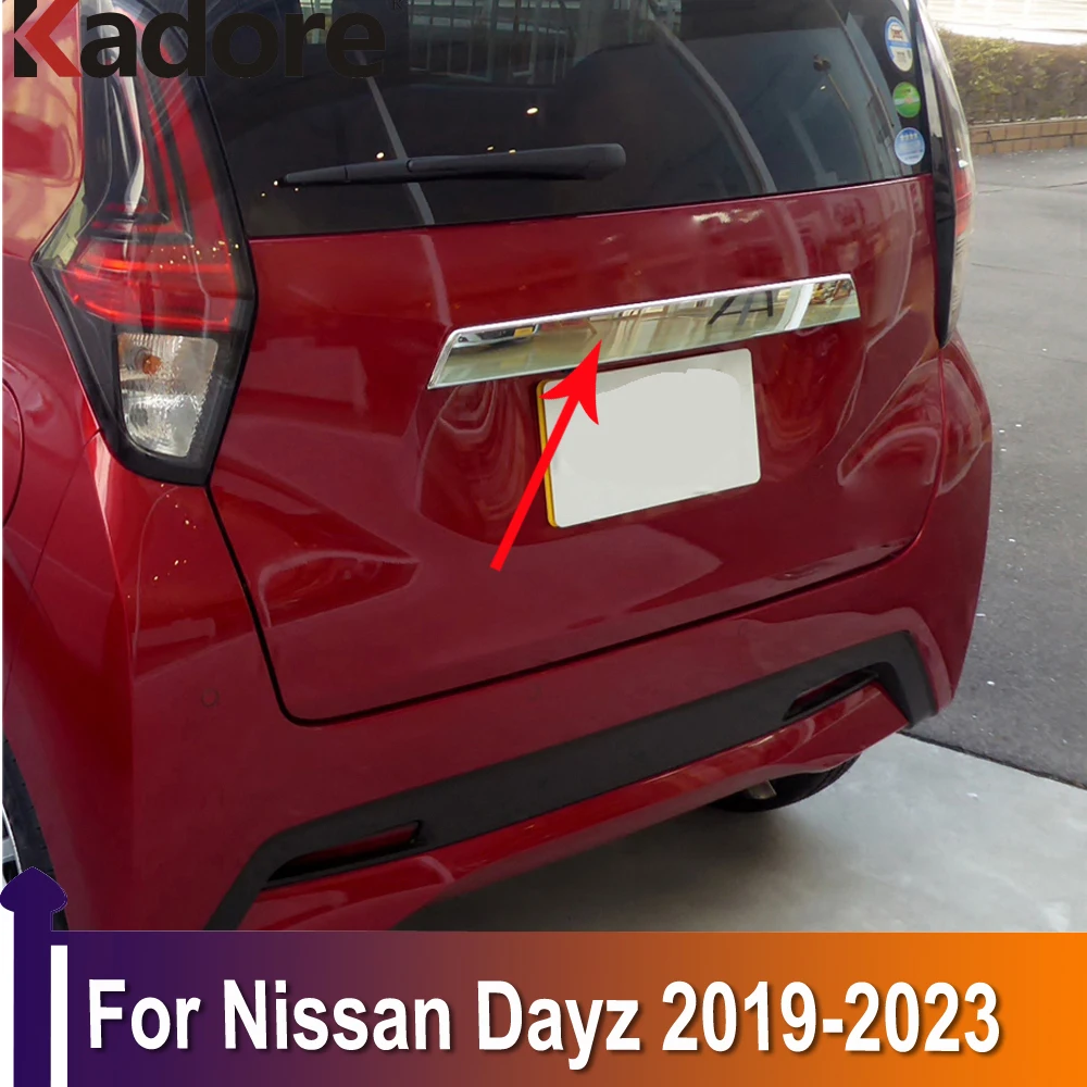 

Защитная полоса багажника для Nissan Dayz 2019-2021 2022 2023, хромированная задняя верхняя крышка багажника, отделка, внешние аксессуары