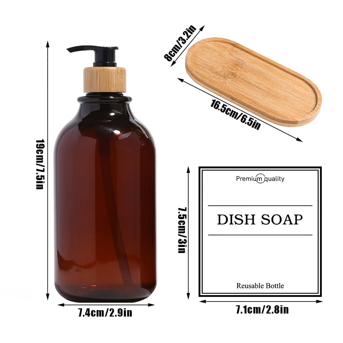 Dishes Liquid Dispenser Modern Farmhouse Soap Bottle Refillable Hand Soap Dishes Container Kitchen Cleaning Brush Accessories dishwashing brush soap liquid box pressing soap liquid box soap dispenser