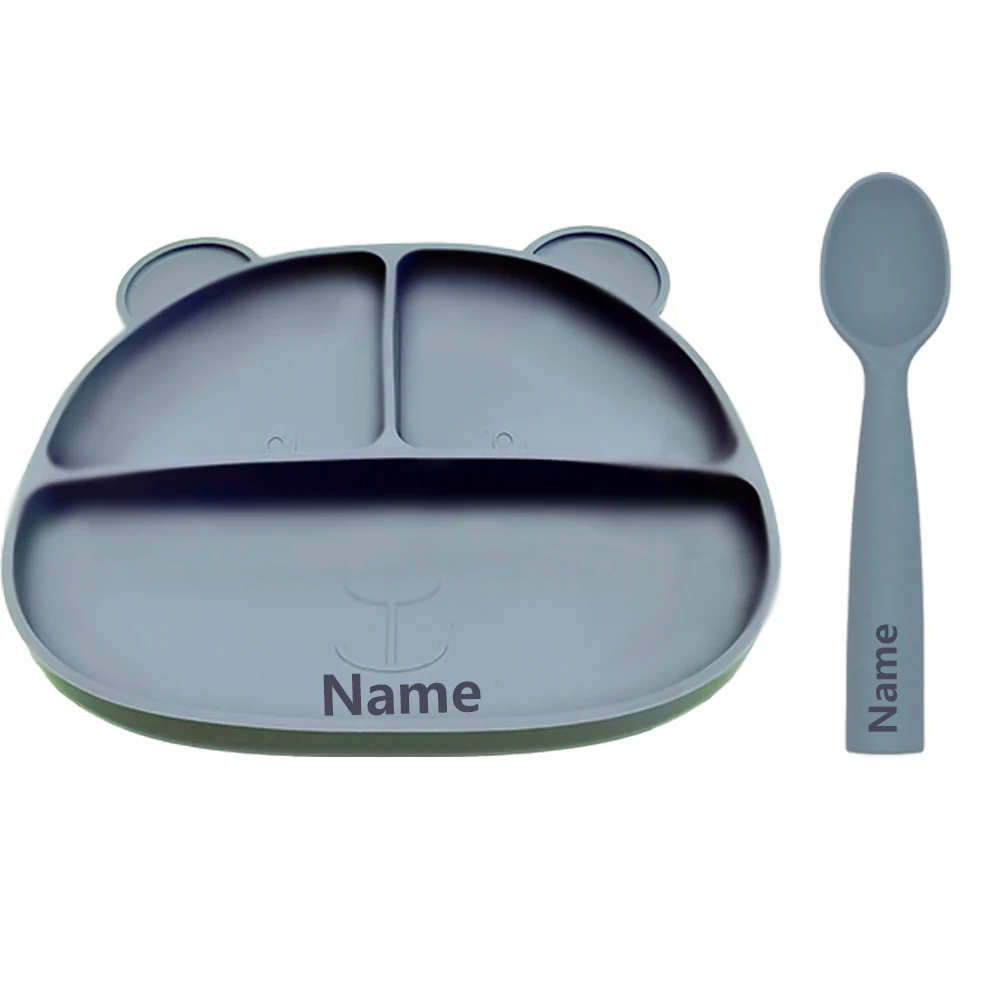 Silicone Tableware Set - Waterproof & Easy to Clean - Free Name Engraving Creative Baby Custom Gifts