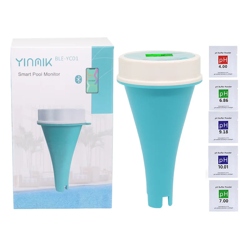 BLE-YC01 Smart Online Bluetooth Water Chlorine/pH/TDS/EC/ORP/TEMP 6 IN 1 Meter PH Powered By Mobile App for Aquarium Pool |
