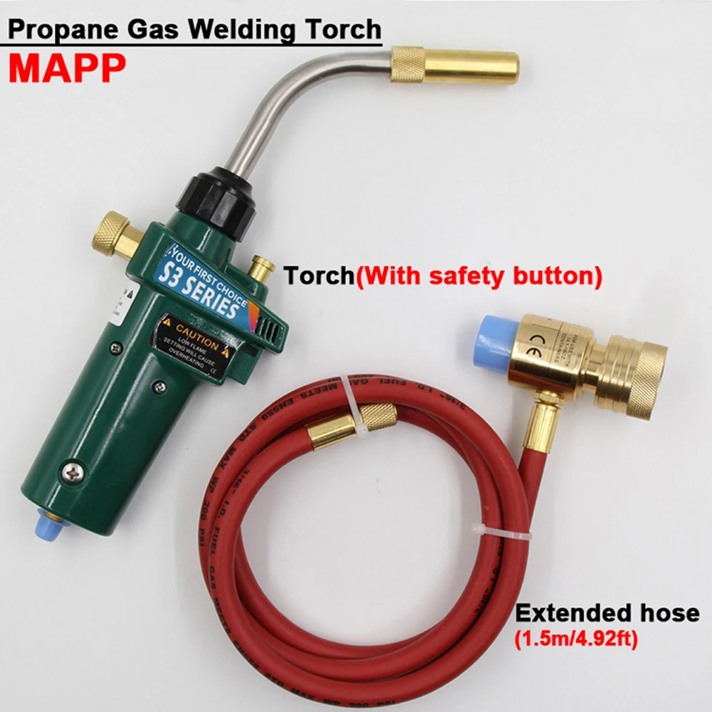 plastic welding rods harbor freight Mapp Welding Torch Piezo Ignition Gas Flame Soldering Tool 1.5m Hose CGA600 BBQ Heating Quenching HVAC Plumbing Brazing Torch miller infinity welding helmet