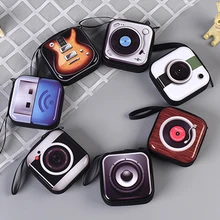 

2021 New Creative Square Tinplate Coin Purse Retro Cartoon Printed Earphone Storage Bag Key Coin Hard Storage Box Zipper Bag