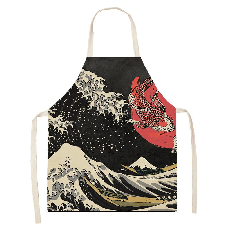 Women's kitchen apron Gorgeous patterns Restaurant chef barber barman apron Waterproof apron for menand child painting apron 3