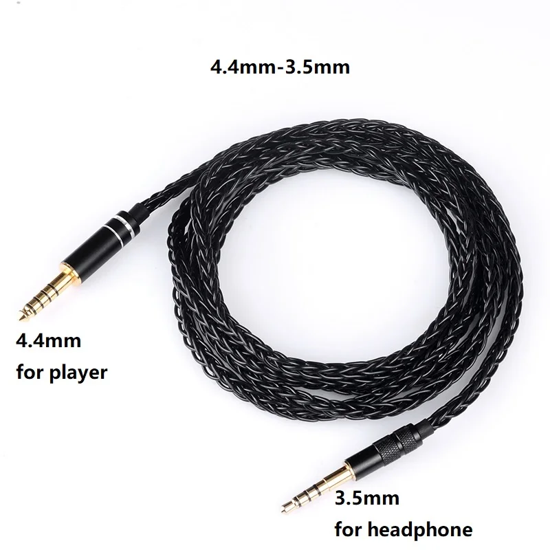 Silver Plated Headphone Cable 3.5mm 4.4mm Plug Headset Audio Cable For shp9500 SHP9600 msr7 WH1000XM5 XM3 MDR1A MDR-100ABN H900