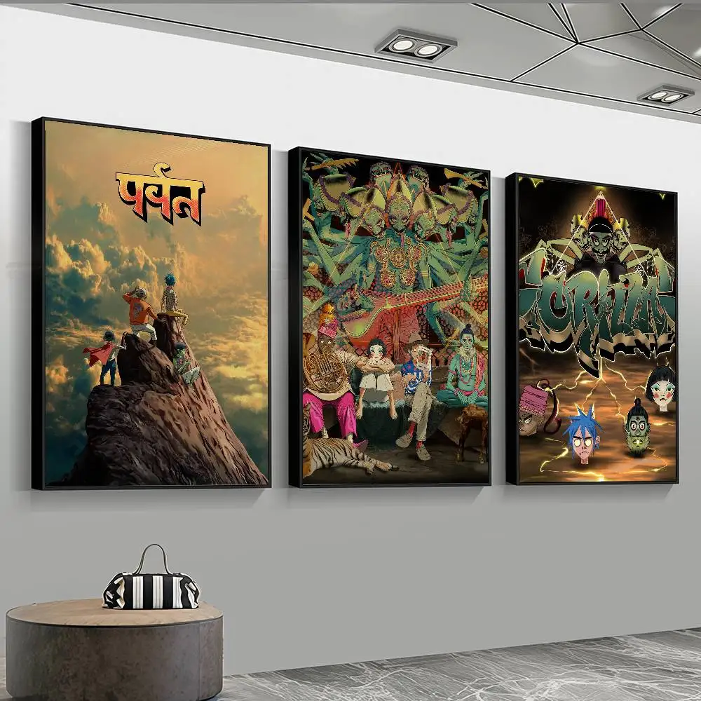 Gorillaz The Mountain Luxury Home Decor High-End Fashion Poster Sticker