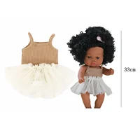 Vêtements de poupée pour poupées de 13 pouces 33CM, jouets pour bébés, accessoires de poupée, robe gilet, vêtements pour poupées américaines Reborn de 13 pouces 2