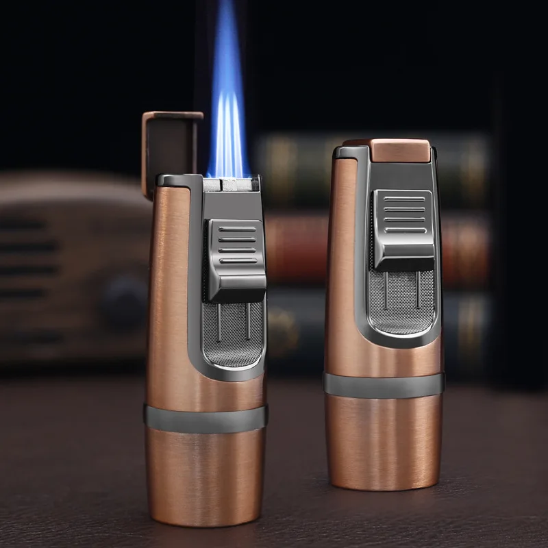 

Three Flame High Temperature Torch LightersLighter Windproof Inflatable Cigar Lighter Outdoor Barbecue Spray Gun Ignition Tool