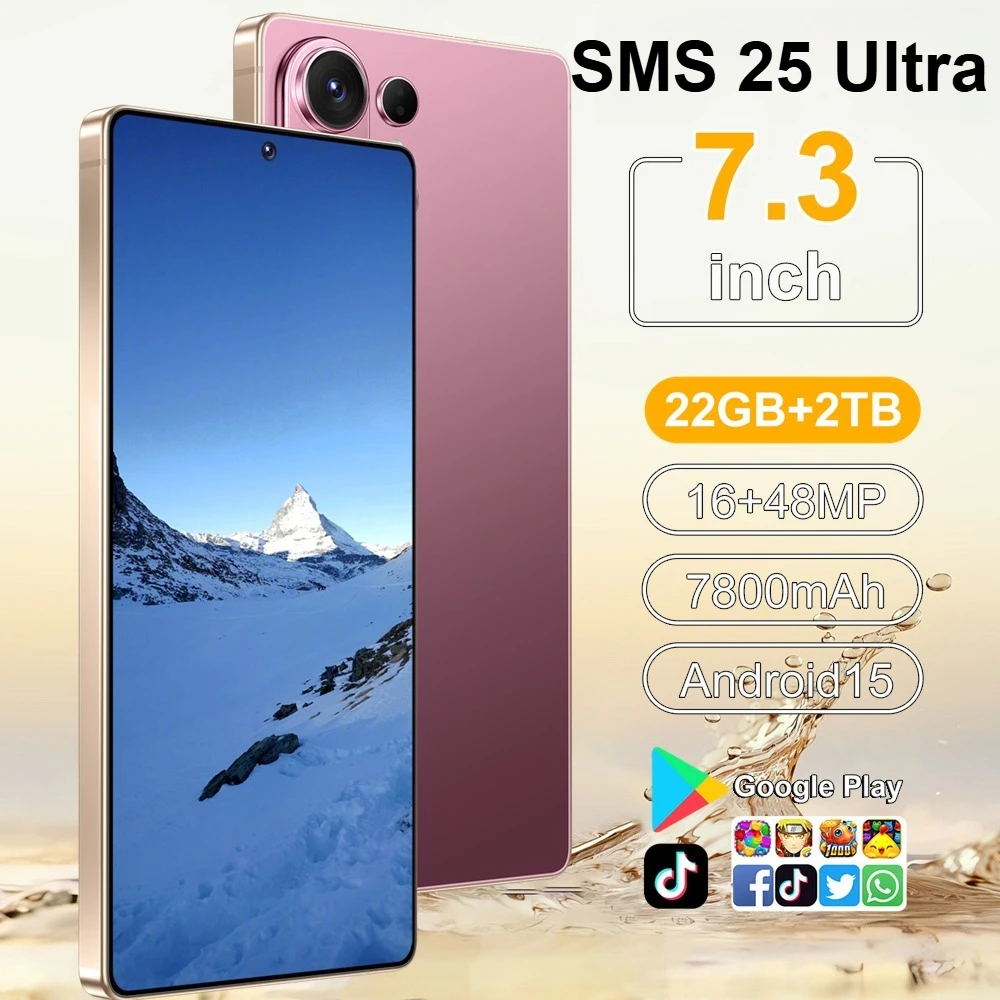 Pellicola protettiva per cellulari HD utilizzata per SMS 25 Ultra 7.3HD Accessori per telefoni cellulari Pellicola per smartphone da 7800 mAh Android 5G originale
