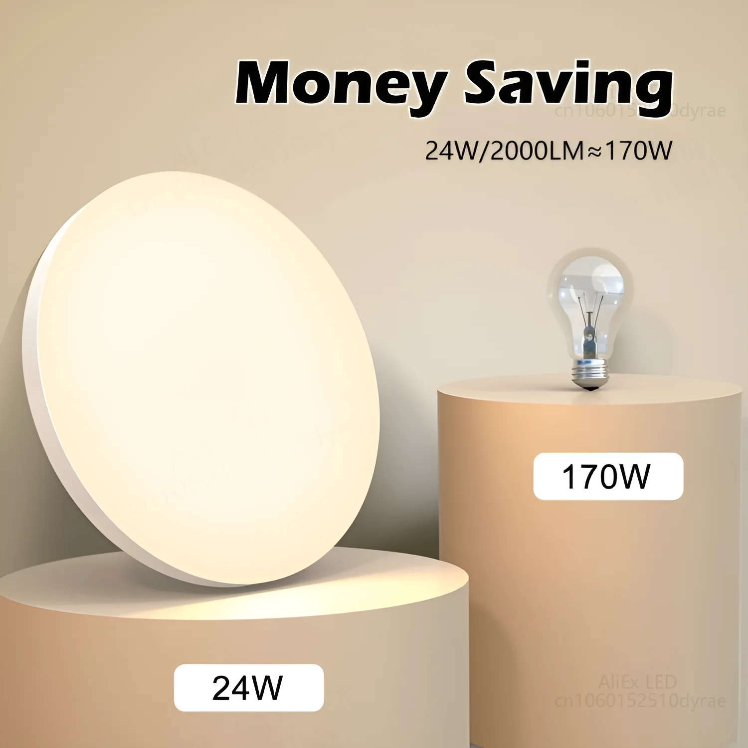 LED 원형 패널 조명, 표면 장착 LED 천장 조명, 가정 장 LED 램프, 6W, 9W, 13W, 18W, 24W, AC 85-265V